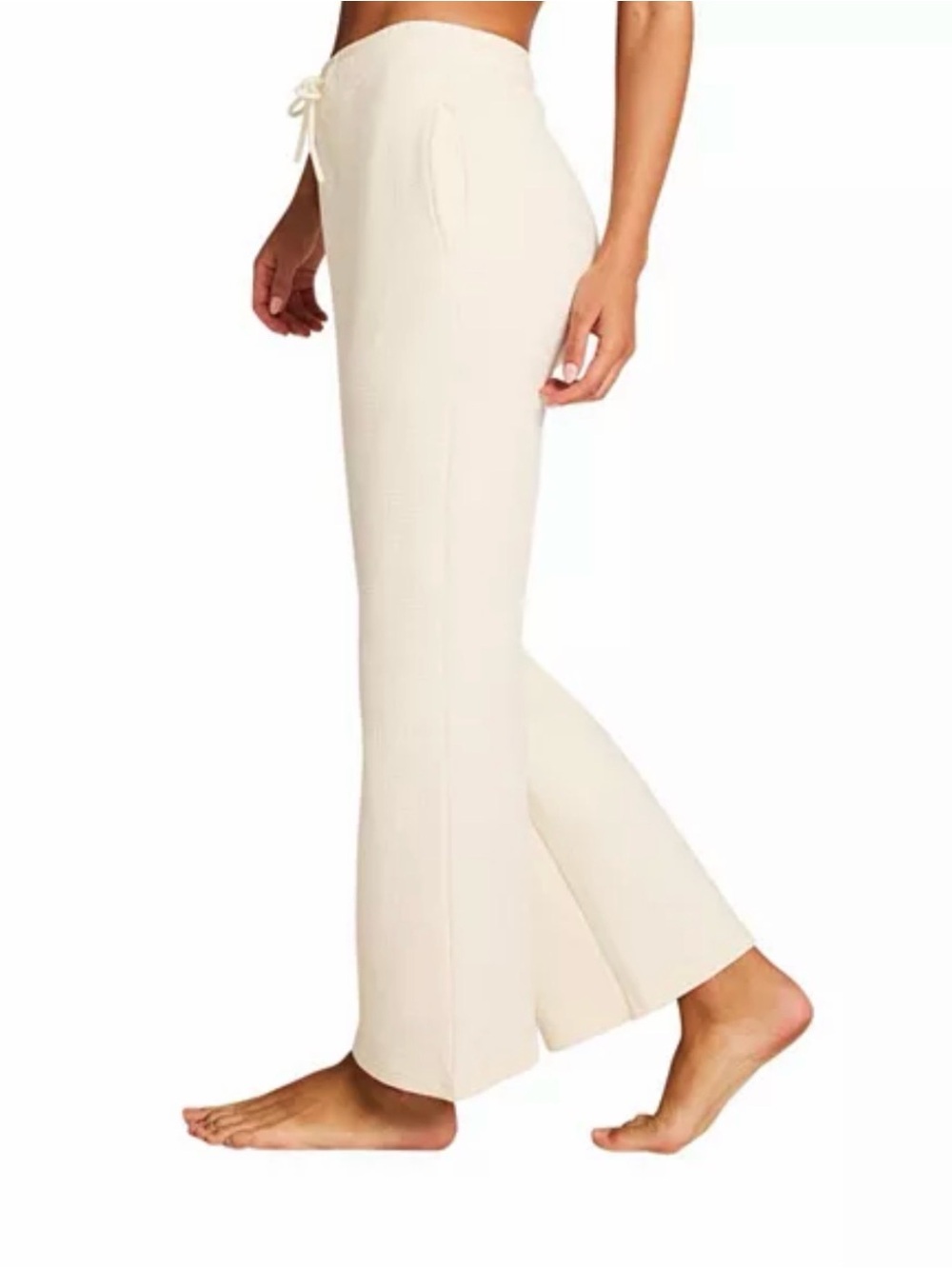 Negative Underwear Cream Wide-Leg Lounge Pants with Drawstring